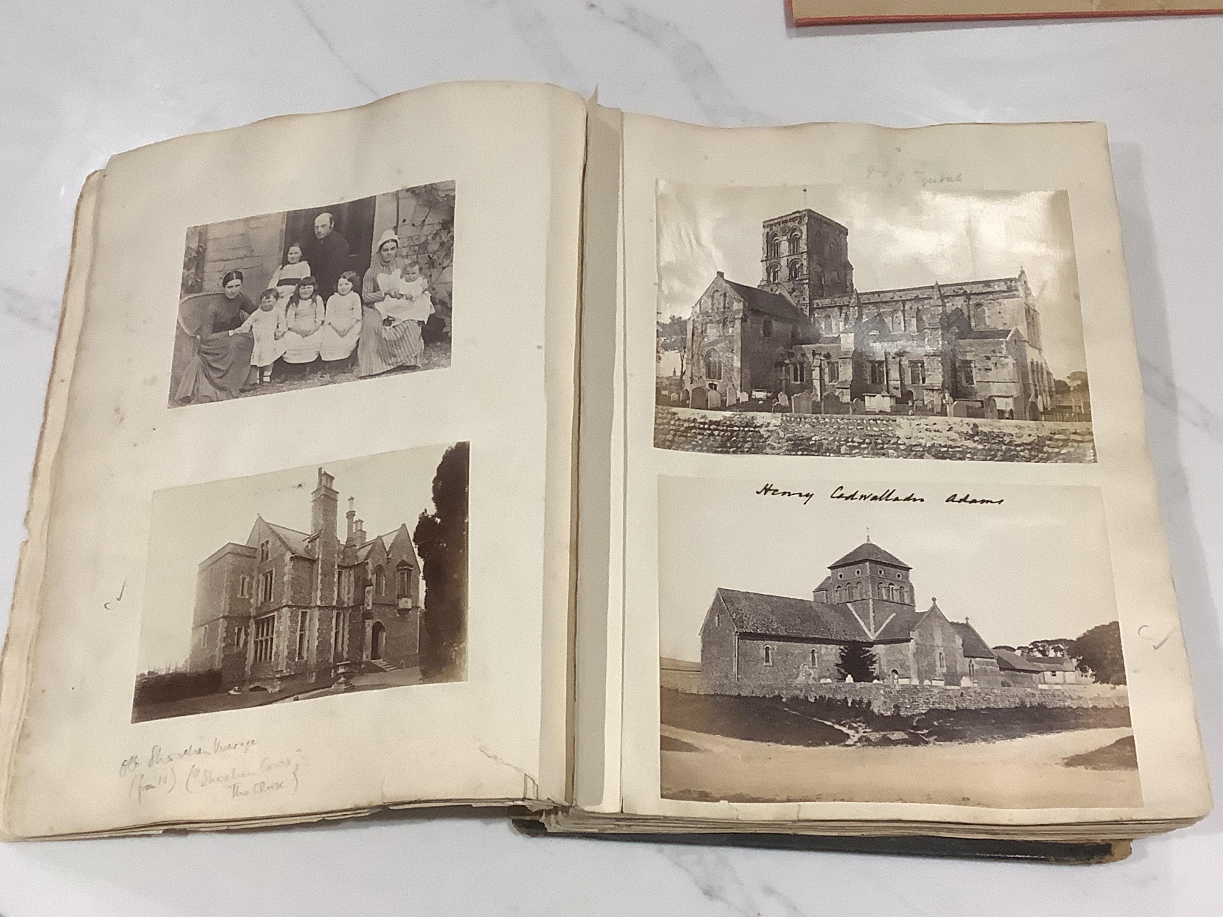 Sussex & Shoreham by Sea Interest; an incomplete album ‘The Buckingham Book’ a scrapbook compiled by the Head Family of Buckingham House, Old Shoreham, circa 1889-1905, with three unused rolls of tickets for the Old Shor